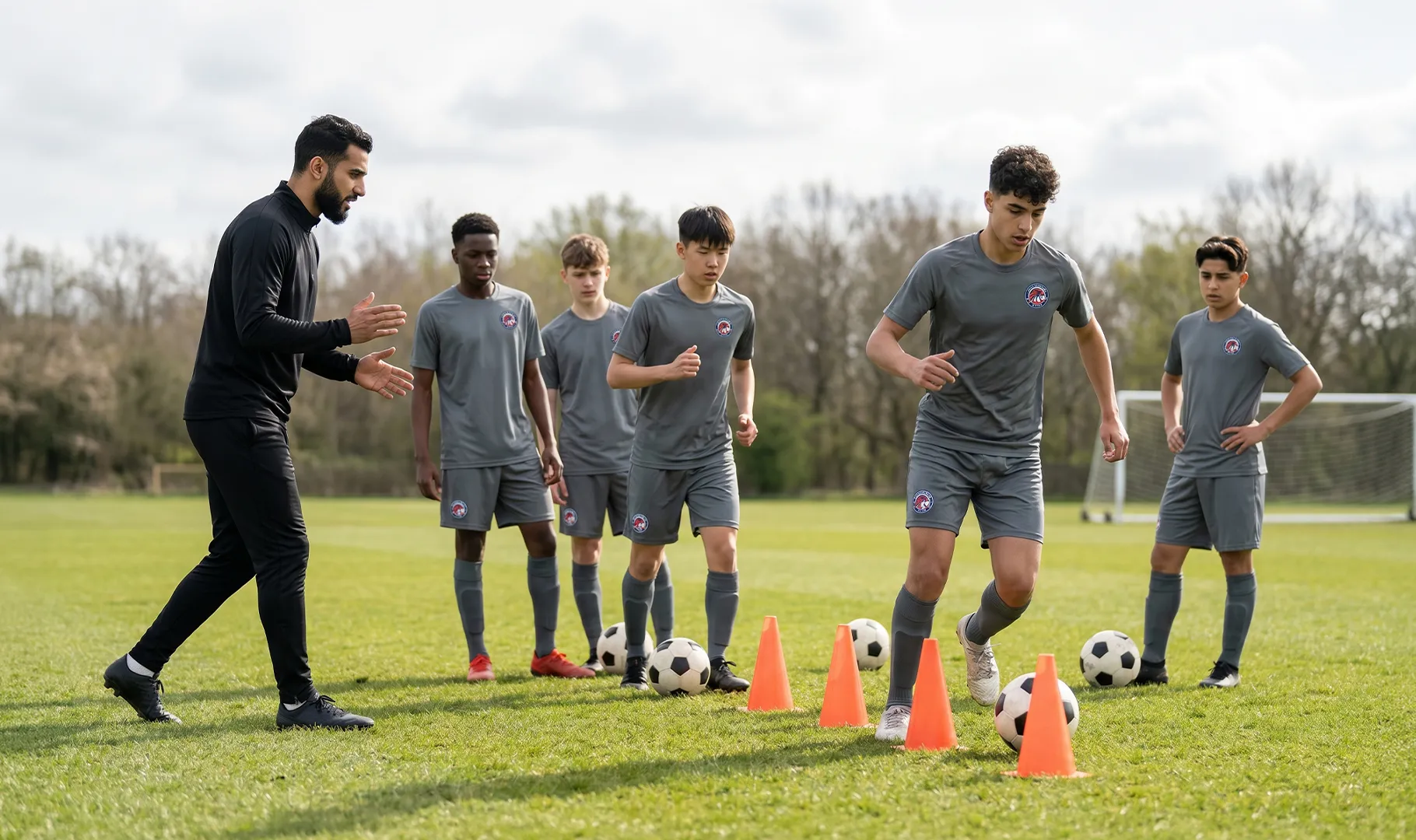 Falcons City SC athletes at a community event
